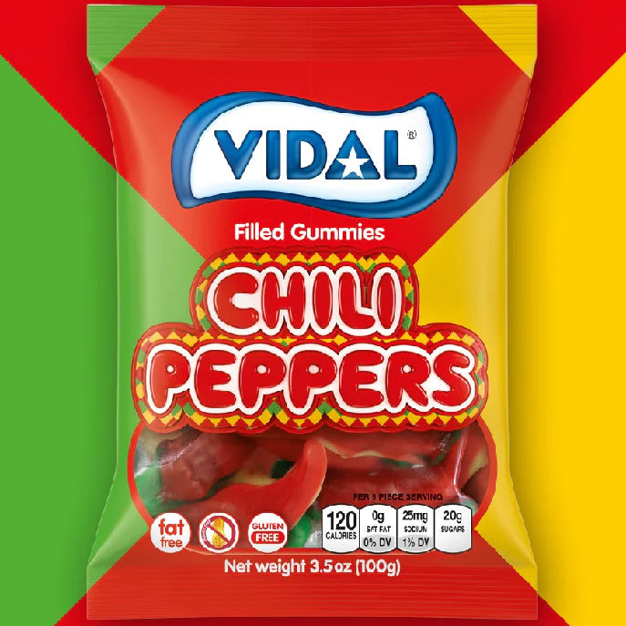 Vidal filled gummies chili peppers 100g