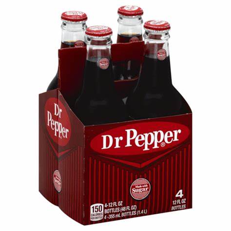 Dr pepper glass 4pk